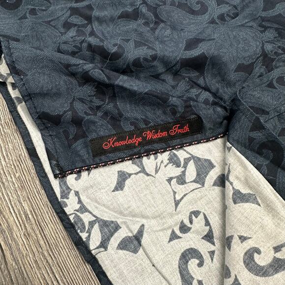 Robert Graham Modern Americana Tailored Fit Blue Large Paisley Button Up Shirt‎ - Picture 9 of 9